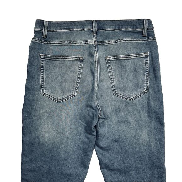 SOLD ~ 32 Degrees Cool Mens Sweatpant Jean 34 Actual 34x31.5 Blue Slim Straight - Picture 6 of 7